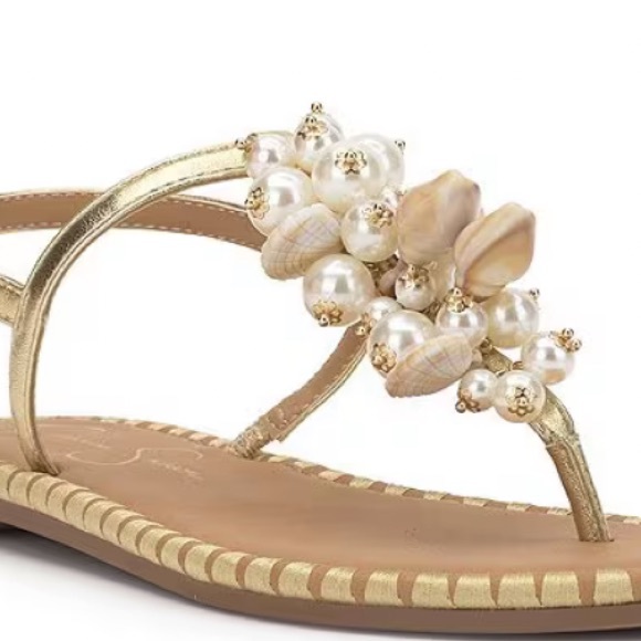 Seashell & Pearl T-strap sandals Jessica Simpson - Picture 6 of 8